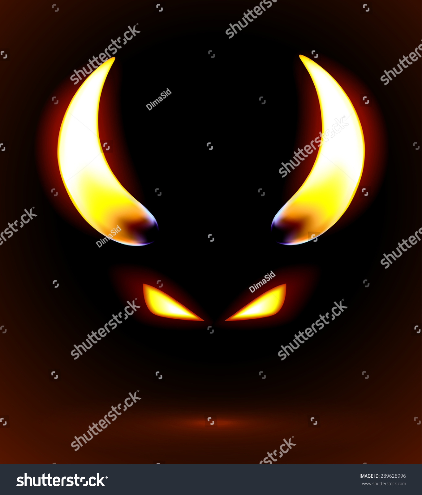 Fire Silhouette Satan Vector Illustration Stock Illustration 289628996 ...