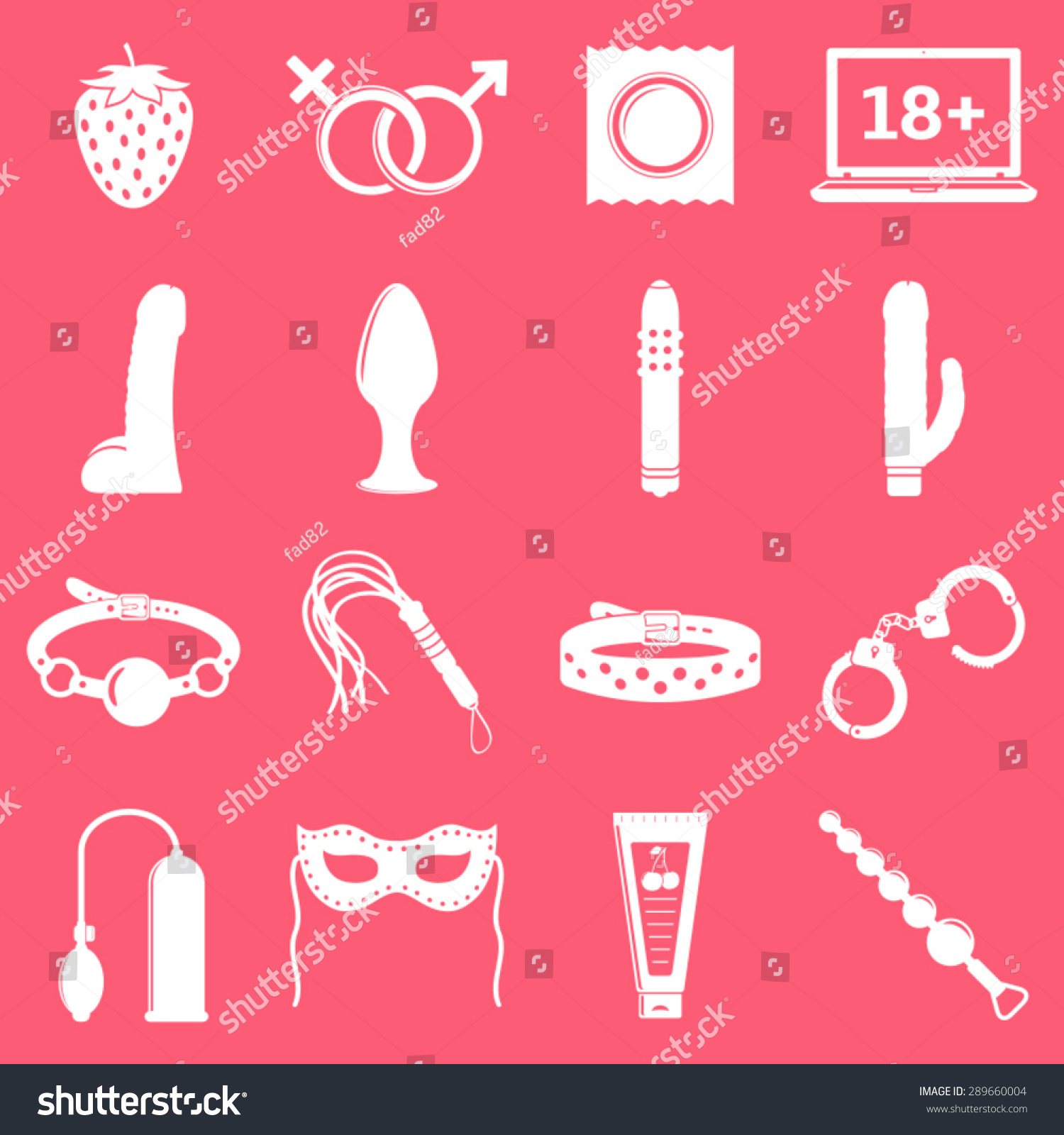 Sex Shop Icons Stock Vector Royalty Free 289660004 Shutterstock