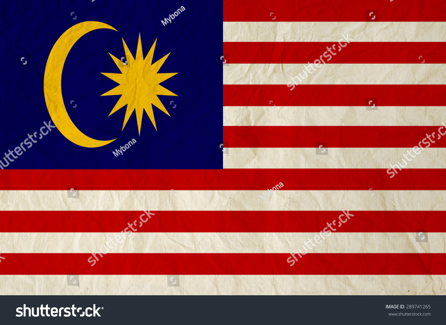 Flag Malaysia Vintage Old Paper Stock Photo 289741265 | Shutterstock