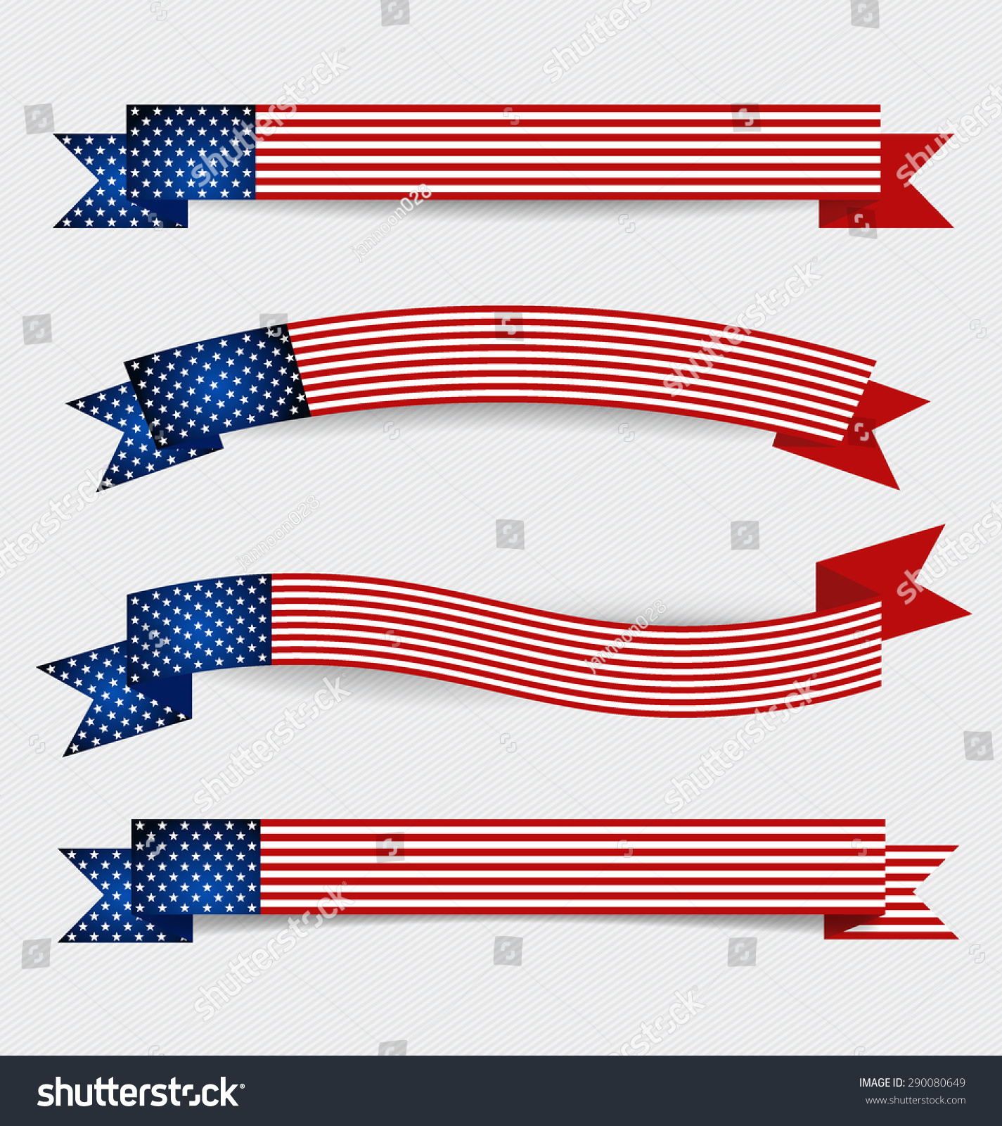 American Flag Independence Day Vector Illustration Stock Vector 