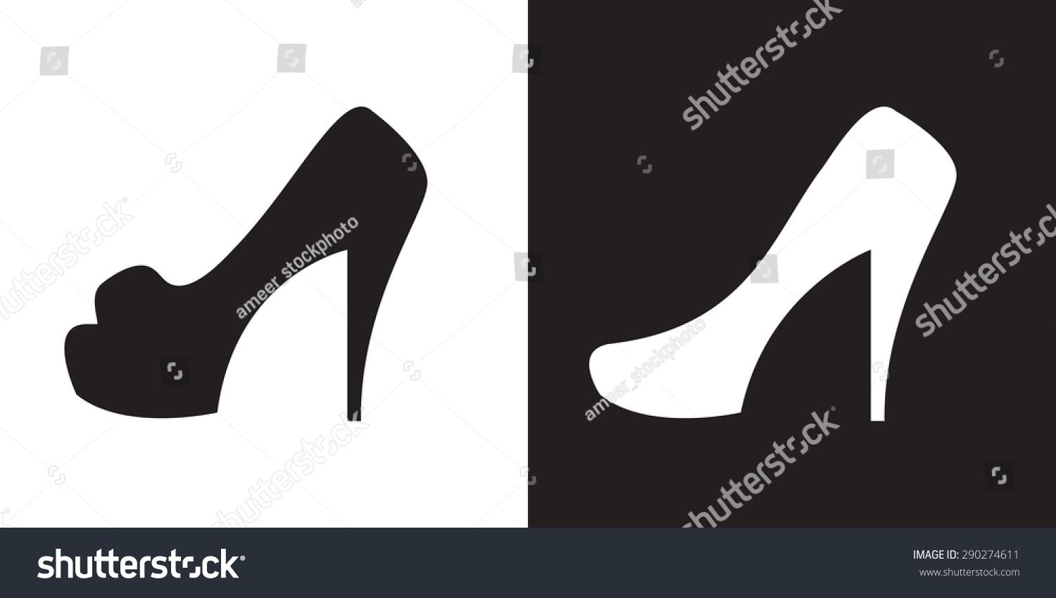 Female High Heels Icon Stock Vector (Royalty Free) 290274611 | Shutterstock