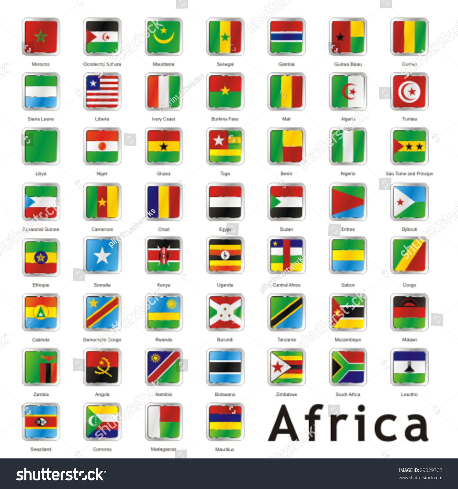 Флаги Африки на русском