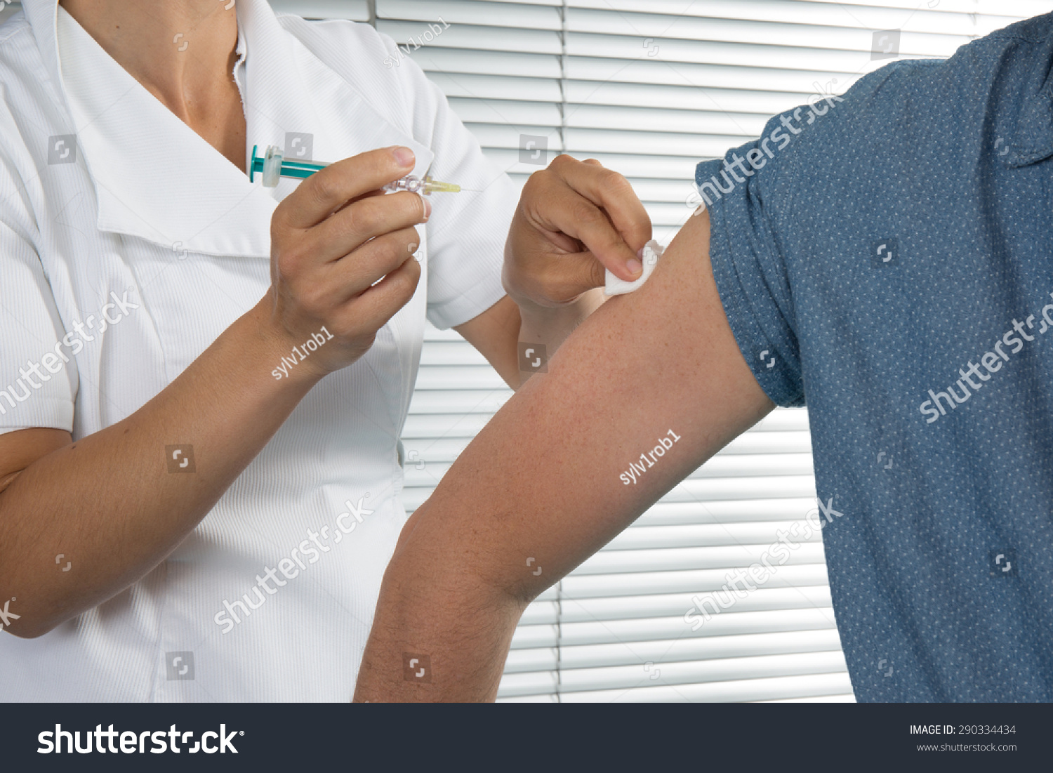 Man Getting Injection Syringe Hospital Stock Photo 290334434 | Shutterstock