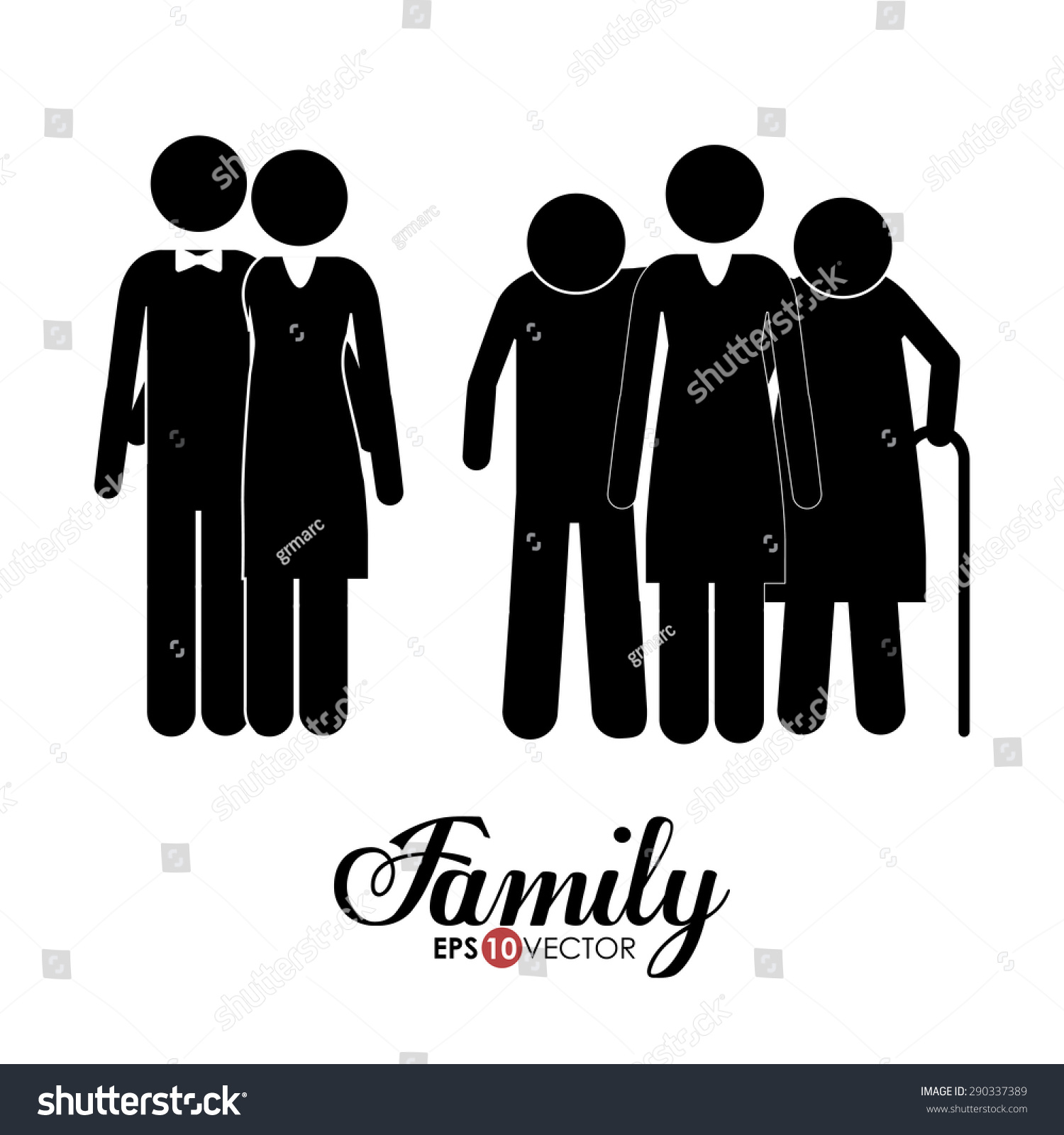 Family Design Over White Background Vector Stock Vector (Royalty Free ...