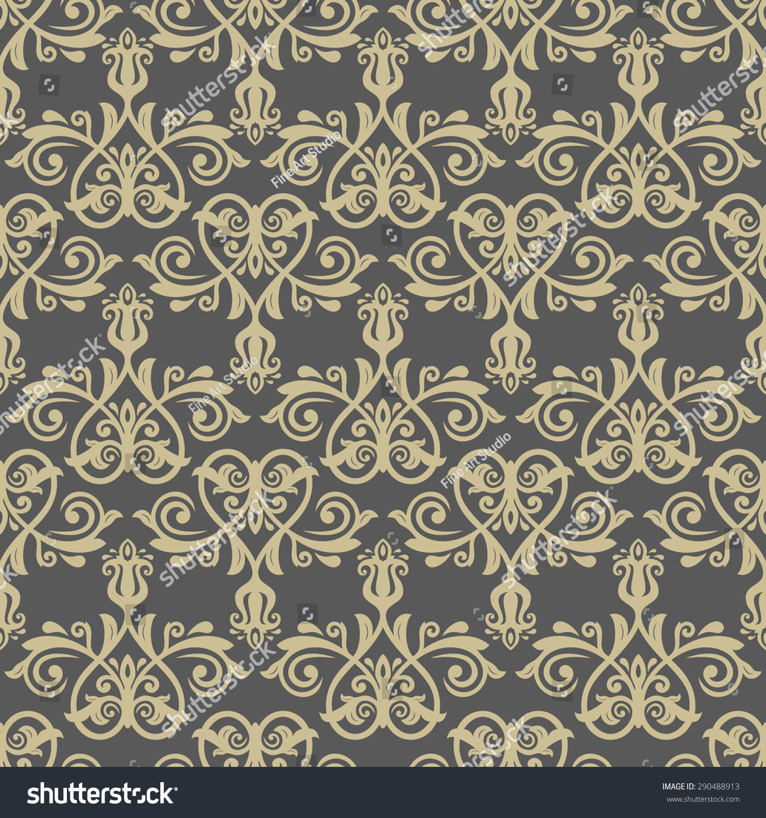 Damask Seamless Texture Fine Traditional Background Stock Illustration ...