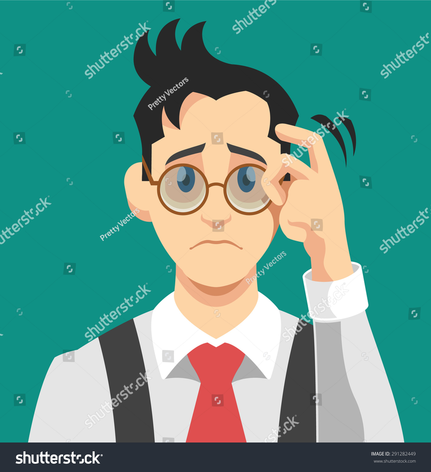 Sad Man Vector Flat Illustration Stock Vector Royalty Free 291282449 Shutterstock 9633