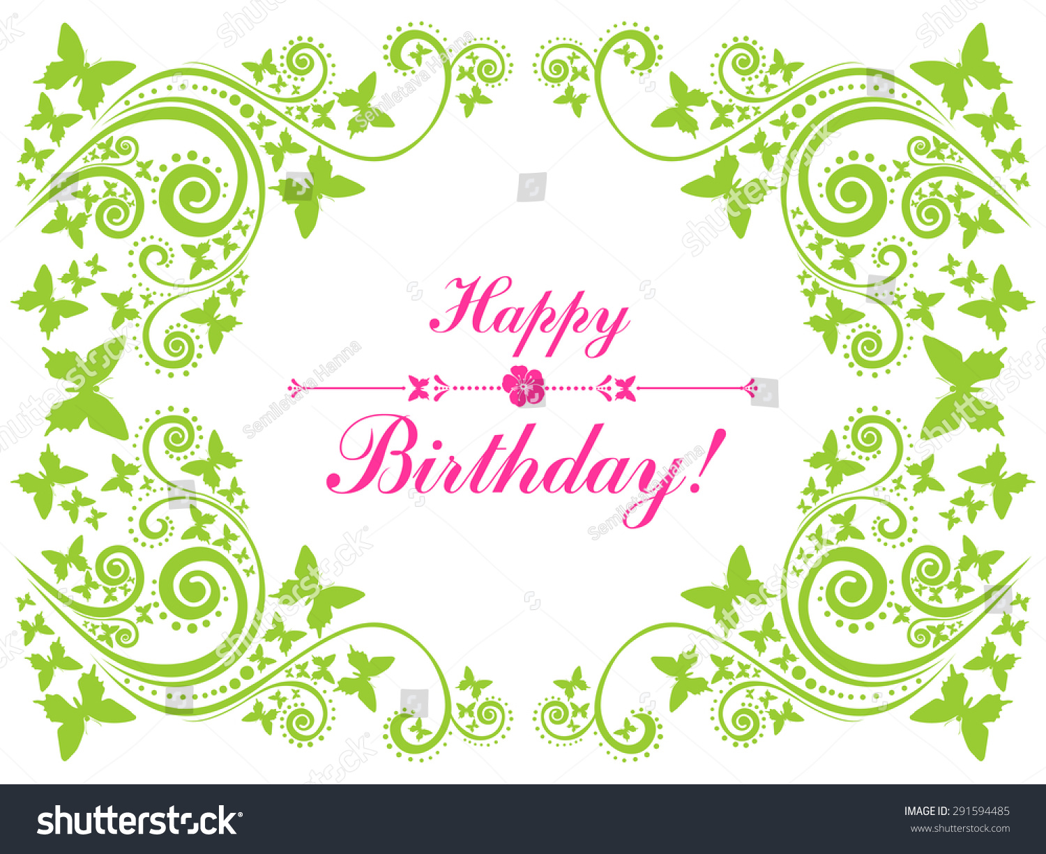 Happy Birthday Card Celebration Background Flowers Stock Vector ...