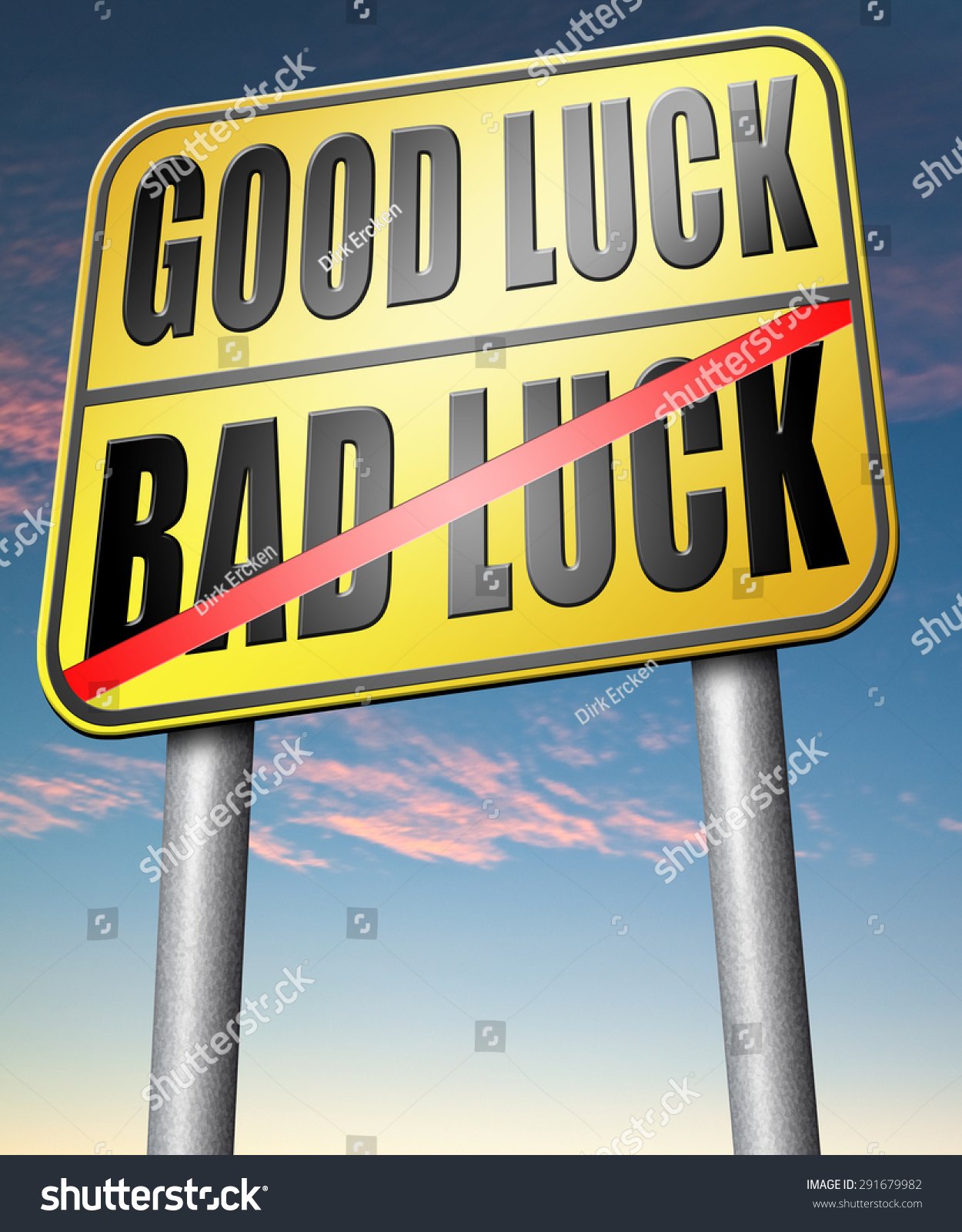 Good Fortune Bad Luck Unlucky Misfortune Stock Illustration 291679982 ...