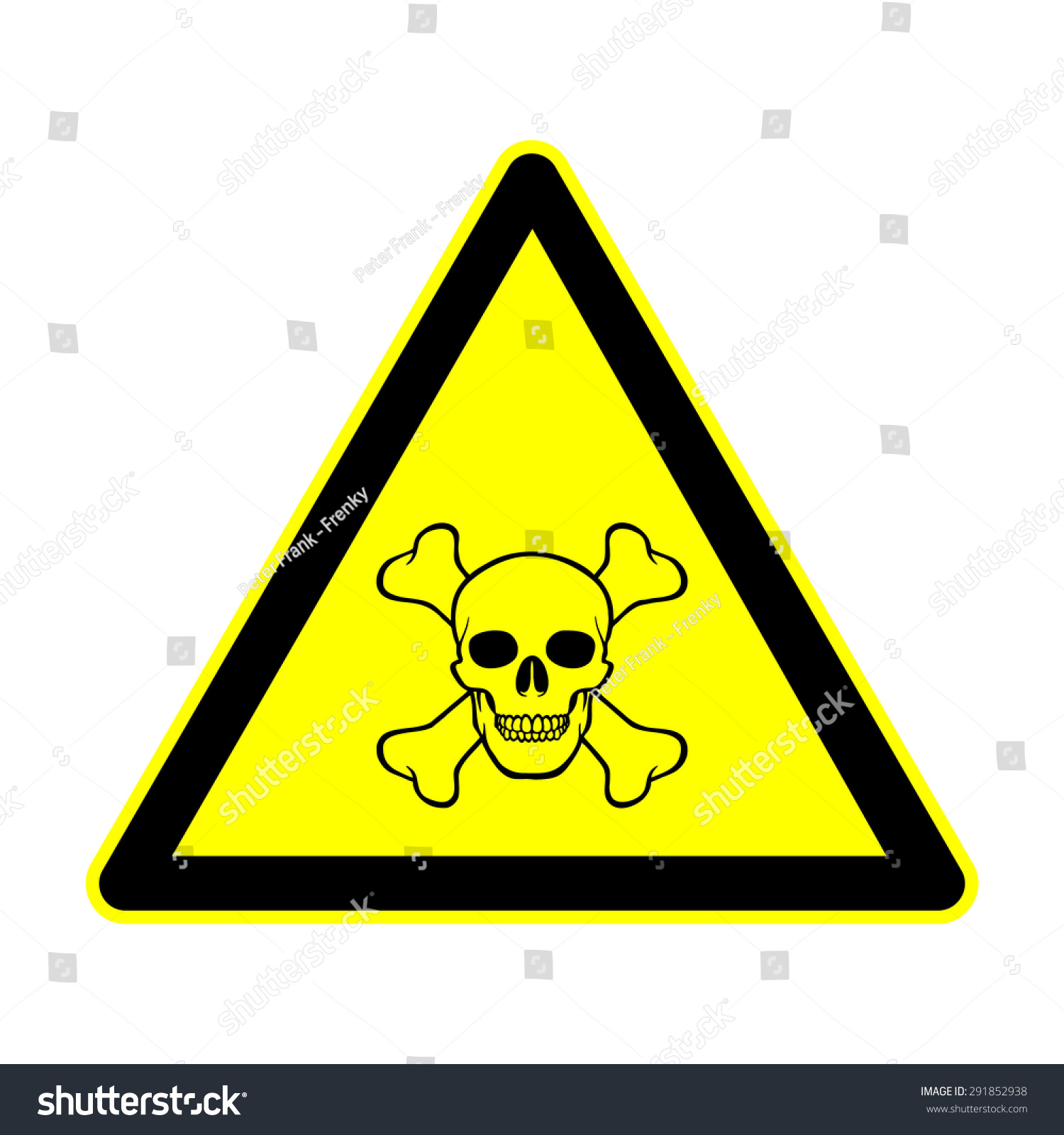 Warning Toxic Material Sign Vector Illustration Stock Vector Royalty