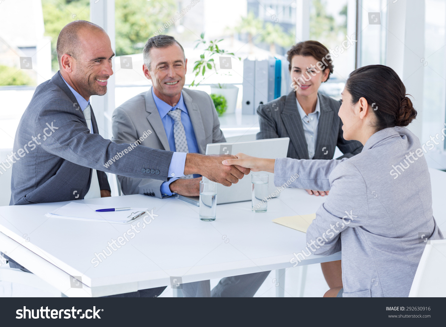 Interview Panel Listening Applicant Office Stock Photo 292630916 