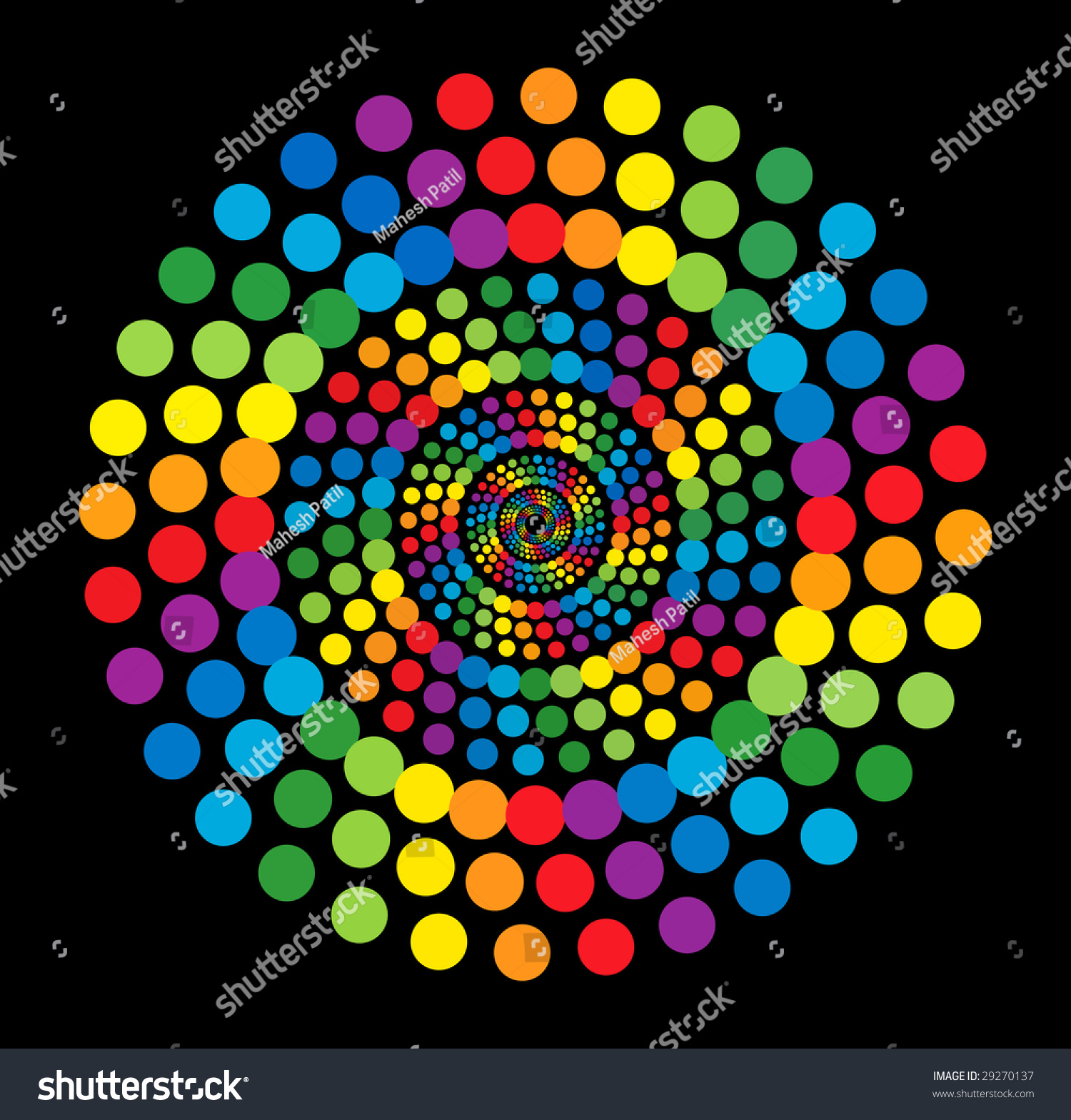 Abstract Rainbow Dots Background Vector Stock Vector Royalty Free