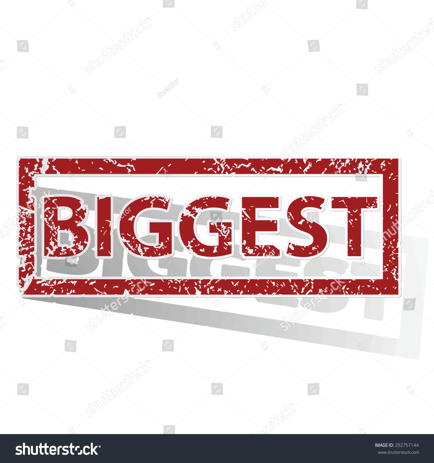 Outlined Red Stamp Word Biggest Shadow Stock Illustration 292757144