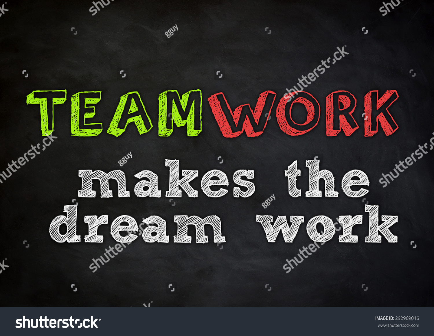 Teamwork Makes Dream Work Stock Illustration 292969046 | Shutterstock