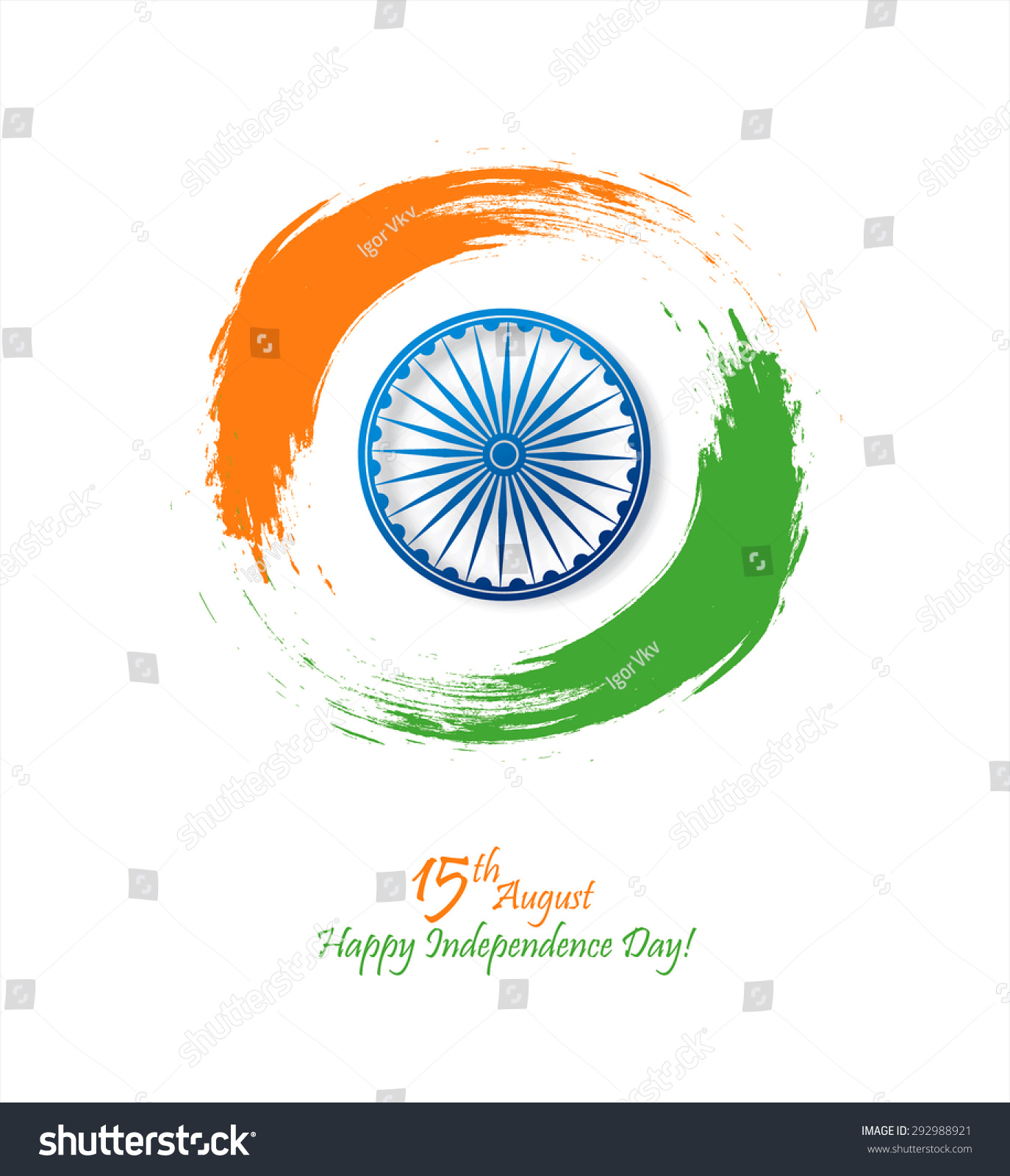 India Independence Day 15 Th August Stock Vector (Royalty Free ...