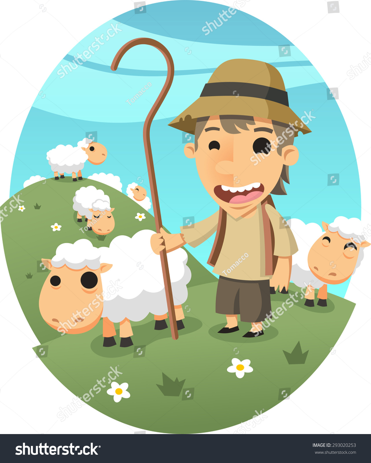 Мальчик пастух для детей