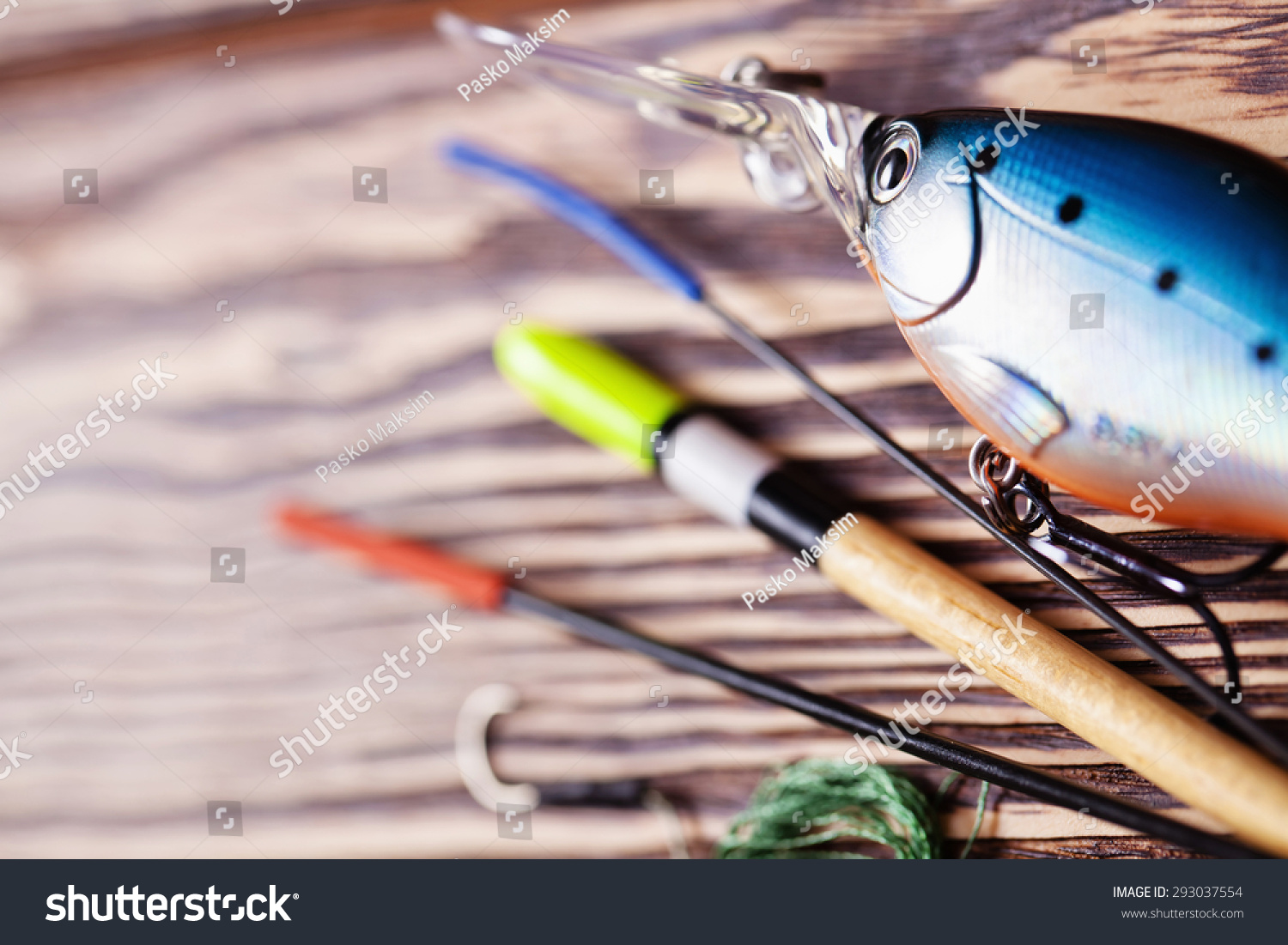 Fishing Gear Closeup Blur Effect Stock Photo 293037554 | Shutterstock