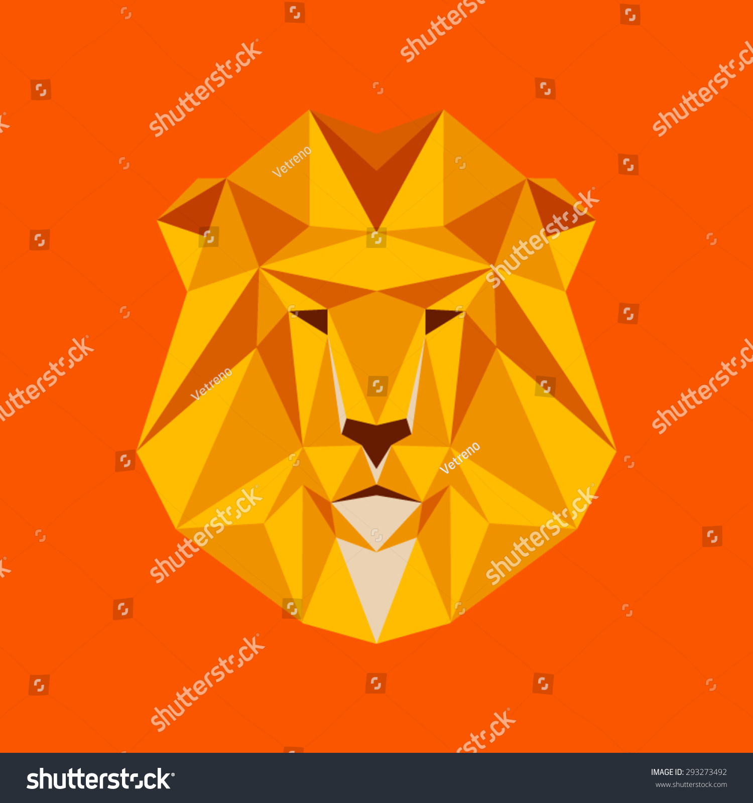 1,074 Low Poly Lion Face Images, Stock Photos & Vectors | Shutterstock