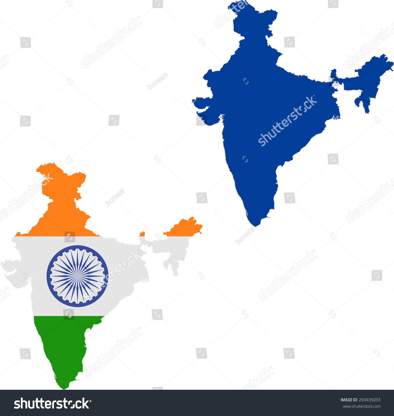 Map India Flag Stock Vector (Royalty Free) 293435033 | Shutterstock