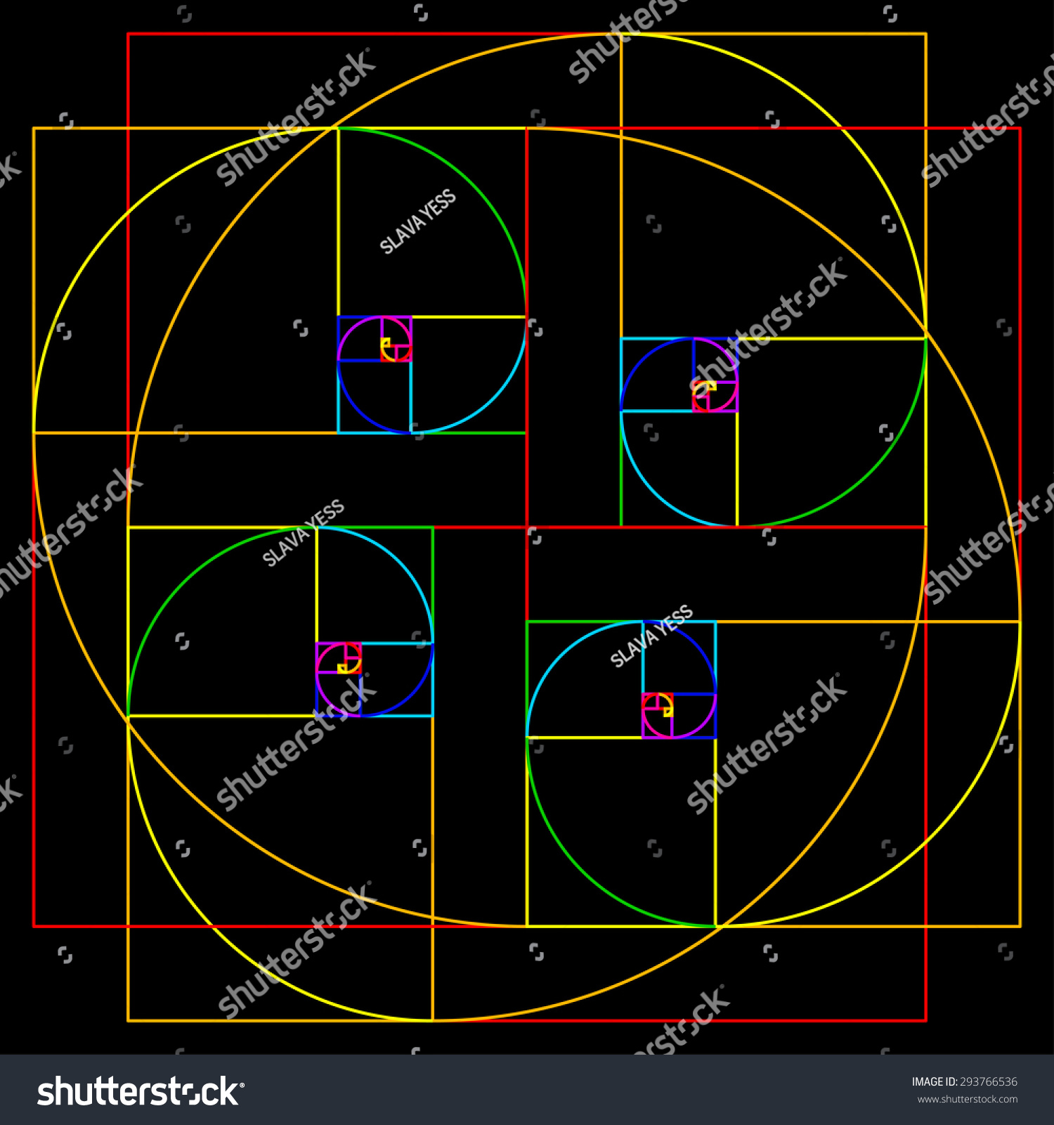 Golden Ratio Patterns Stock Vector (Royalty Free) 293766536 | Shutterstock