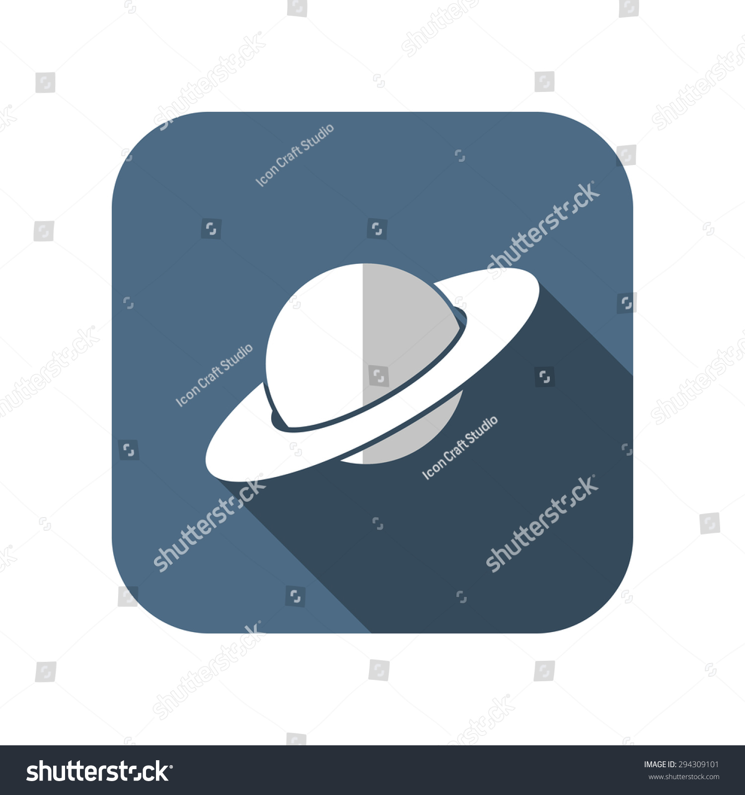 Saturn Planet Silhouette Icon Stock Vector (Royalty Free) 294309101 ...