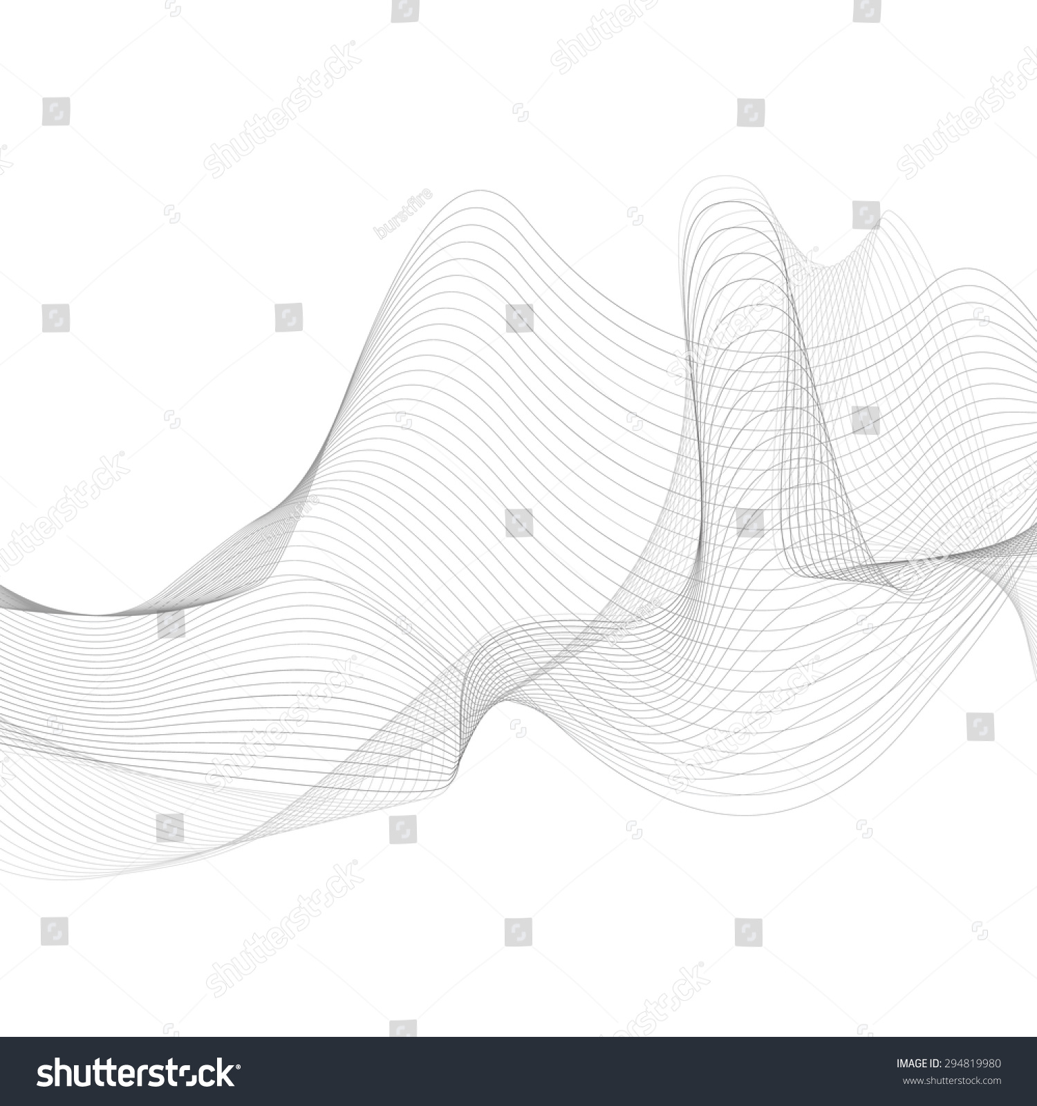 Curved Lines Background White Grey Vector Stock Vector (Royalty Free ...