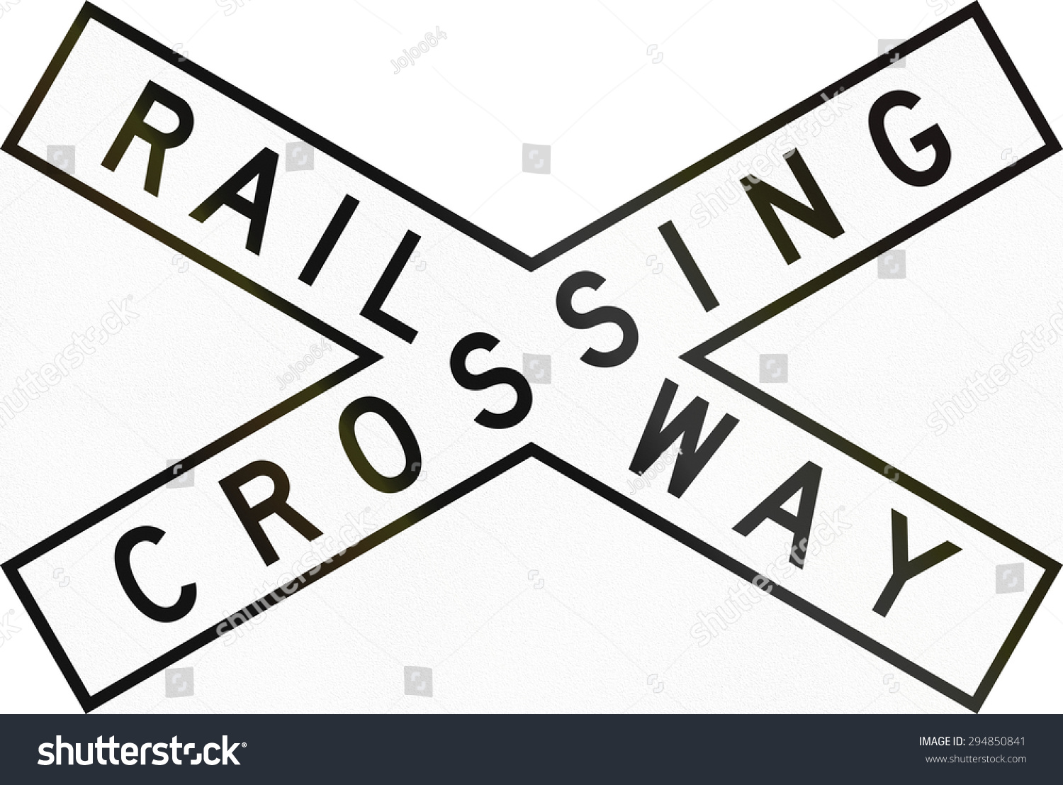 Australian Traffic Sign Railway Crossbuck Stock Illustration 294850841 ...