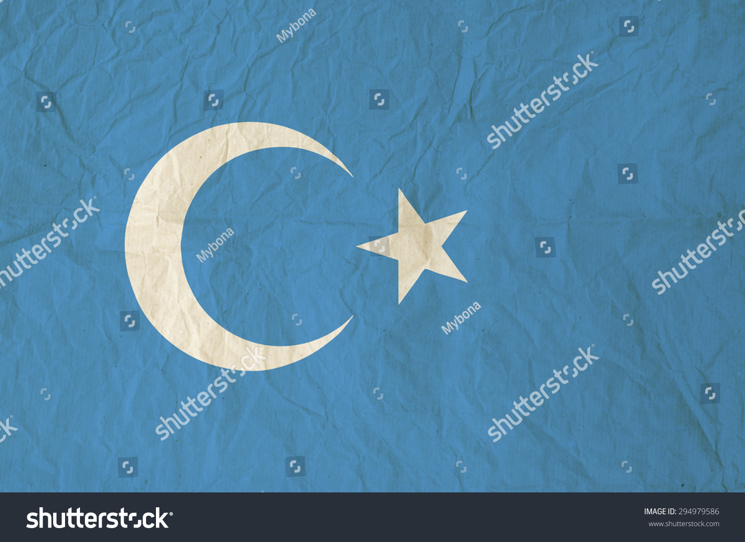 Flag Xinjiang Uyghur Vintage Paper Texture Stock Photo 294979586 ...