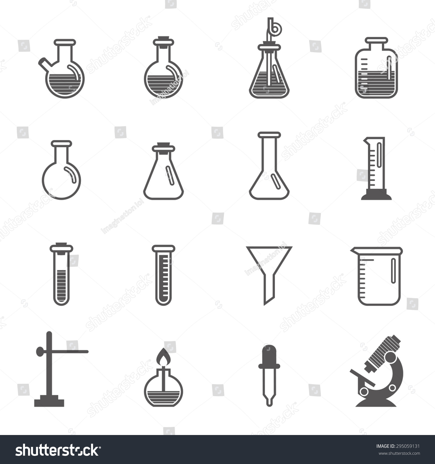 Science Lab Research Icon Set Laboratory Stock Vector (Royalty Free ...