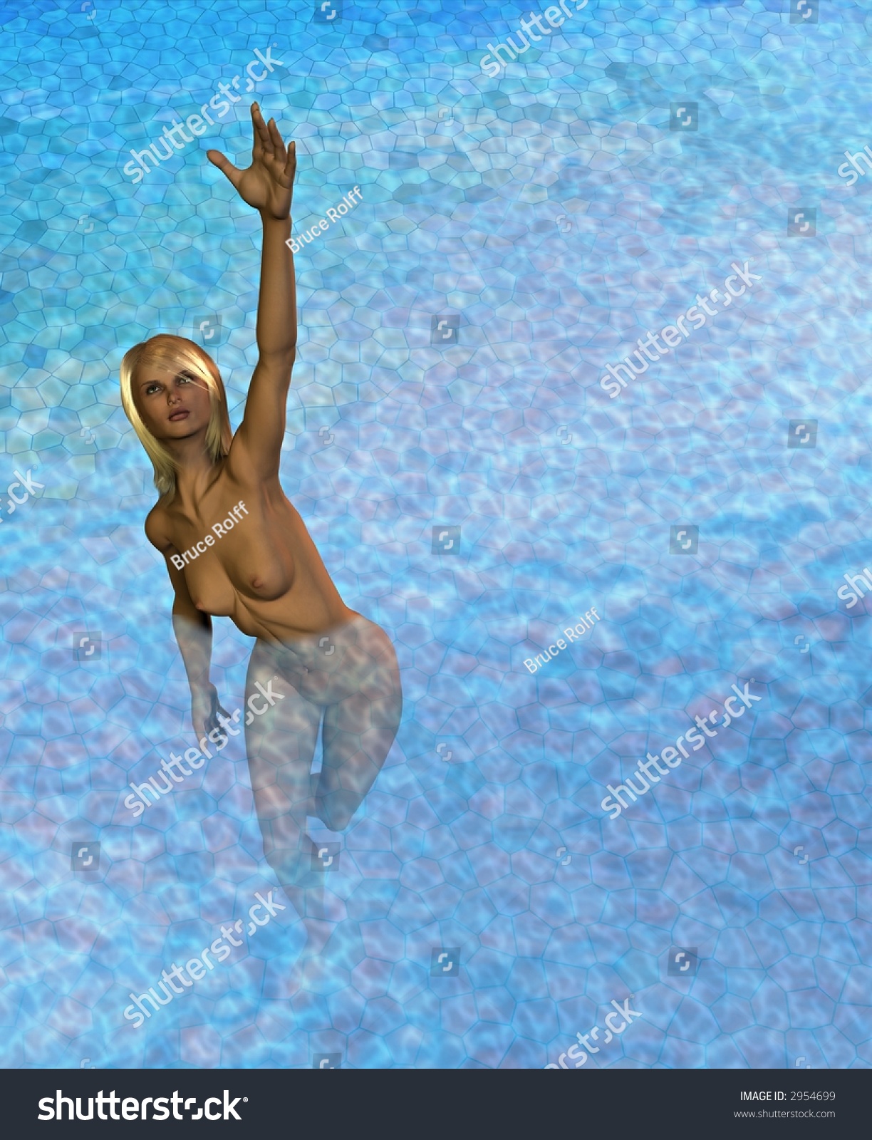 Nude In Pool