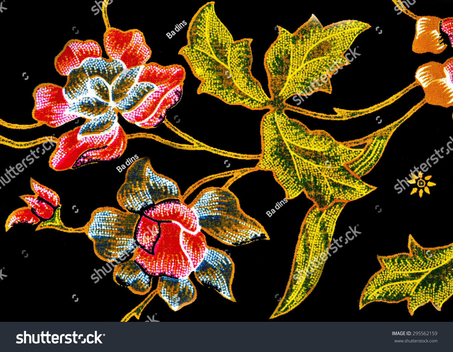 Beautiful Art Malaysian Indonesian Batik Pattern Stock Photo 295562159 ...