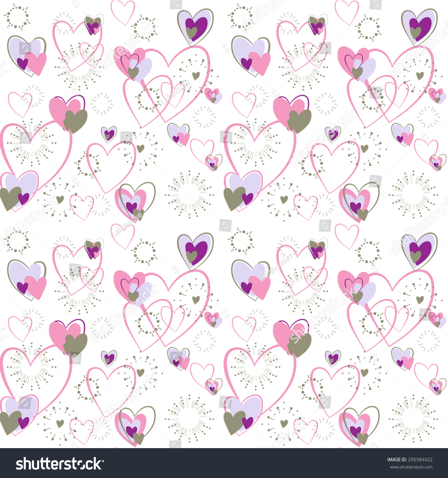 Pastel Color Hearts Seamless Pattern Hearts Vector De Stock Libre De Regalías 295584422 5900