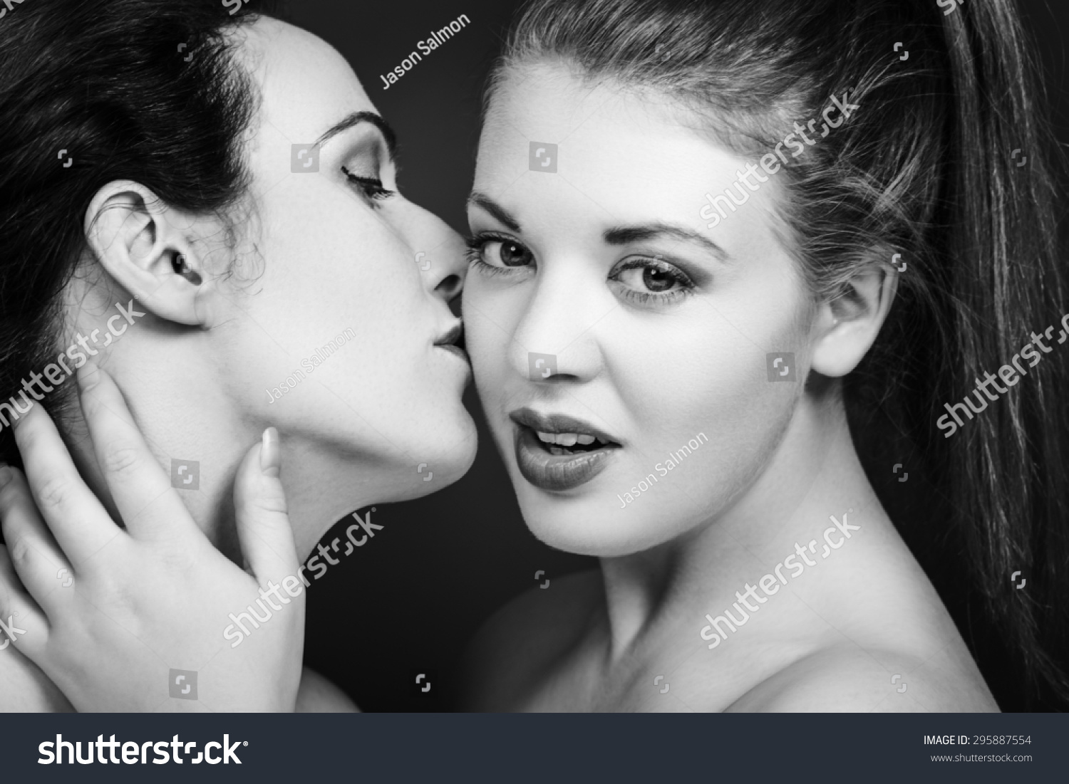 Black And White Lesbian Kissing