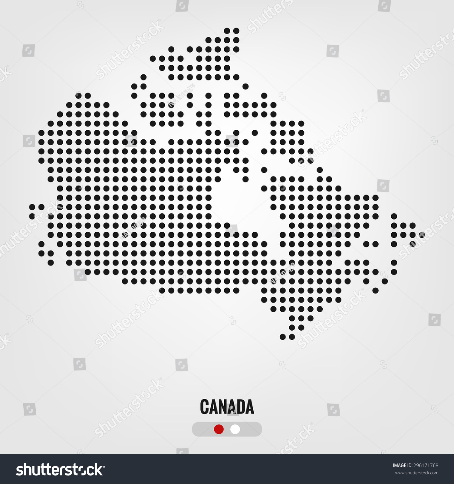 Canada Mapvector Halftone Dots Stock Vector (Royalty Free) 296171768 ...