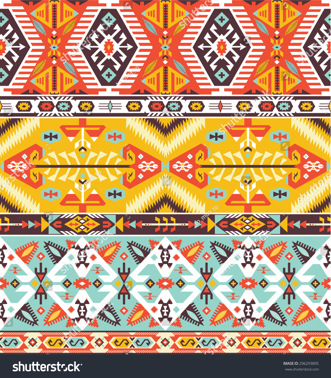 Ethnic Pattern Mexican Style Stock Illustration 296293895 | Shutterstock