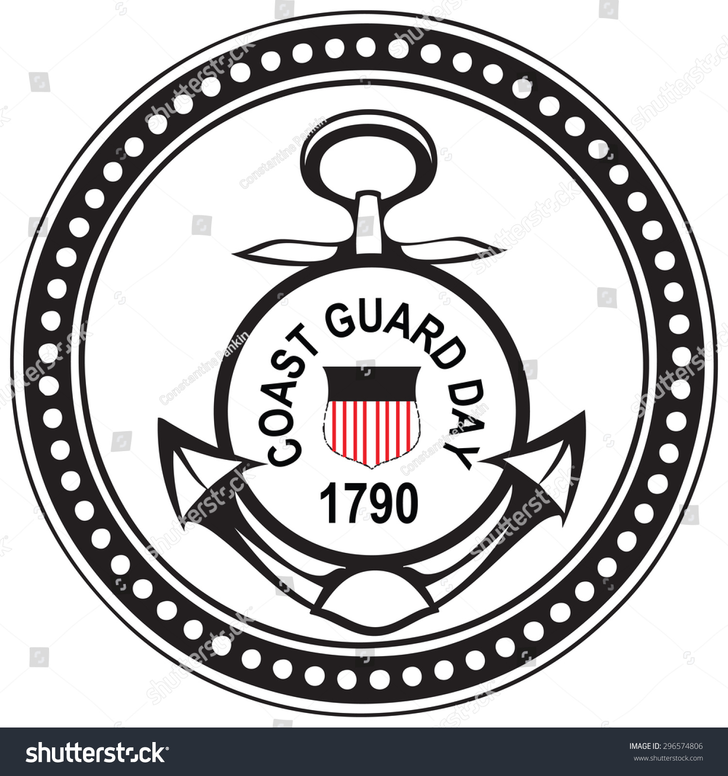 Coast Guards Day United States Vector Stock Vector Royalty Free