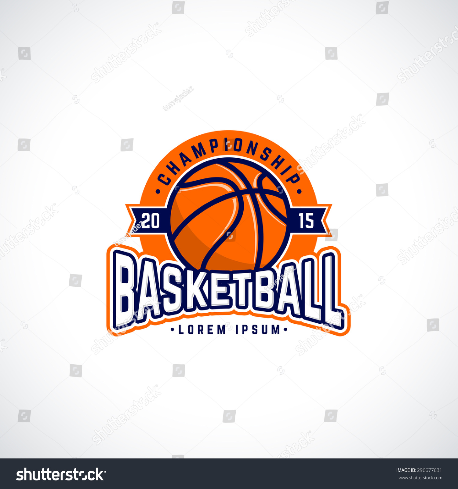 Vector Basketball Championship Logo Ball Sport Stock Vector Royalty Free Shutterstock