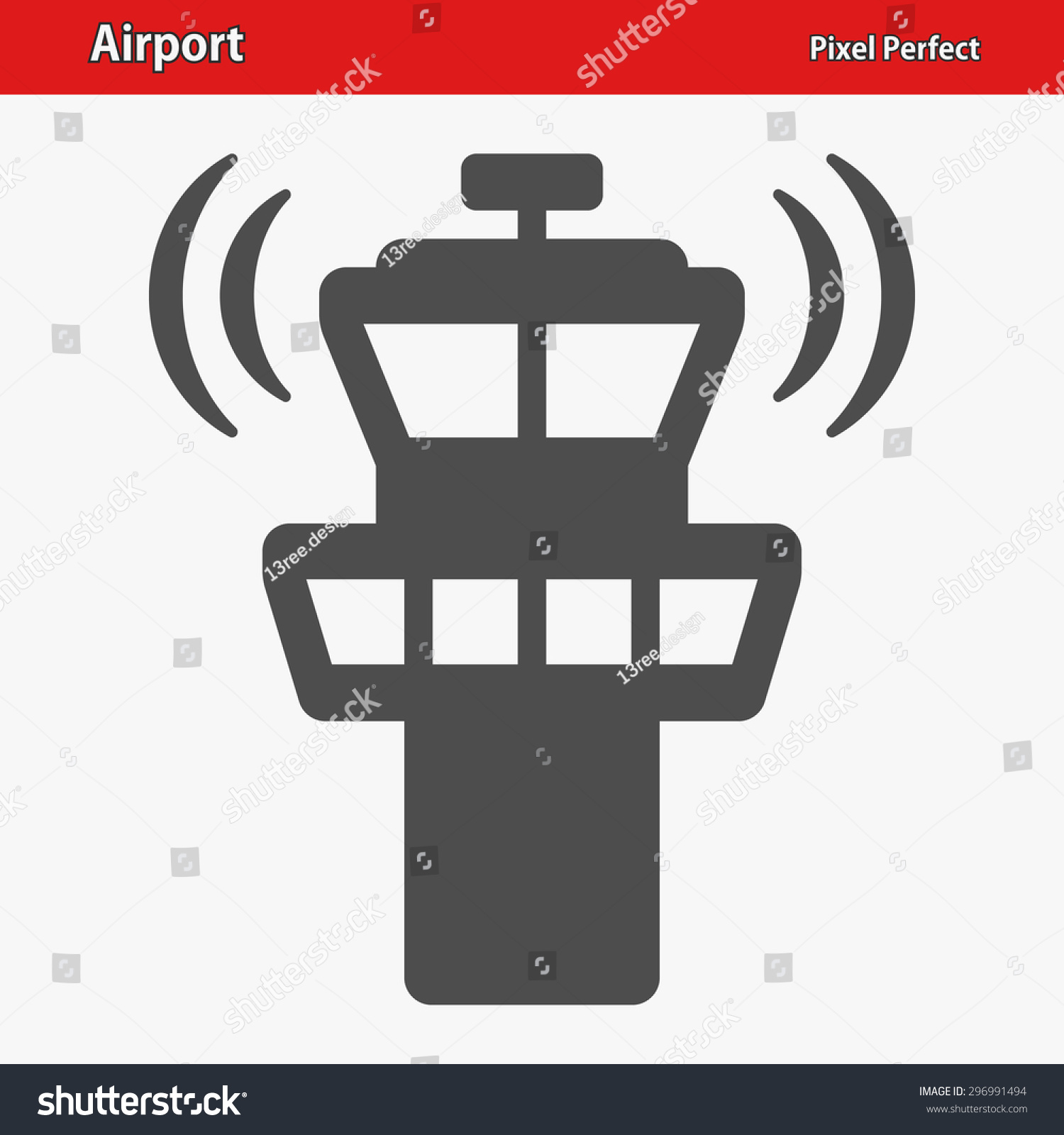 Airport Tower Icon Eps 8 Format Stock Vector (Royalty Free) 296991494 ...