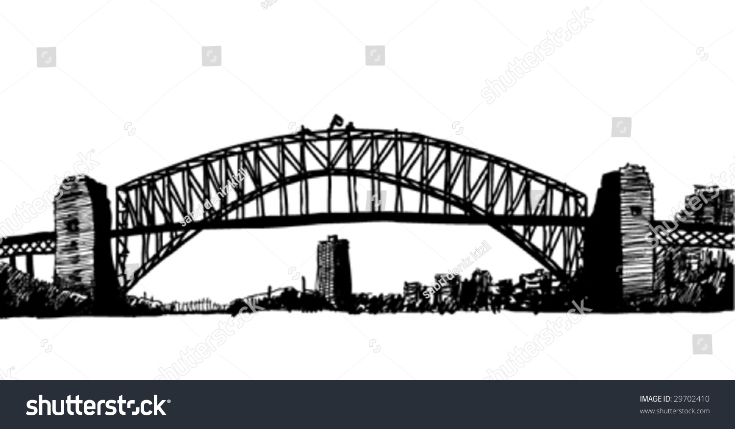 Sydney Bridge Illustration Stock Vector (royalty Free) 29702410 