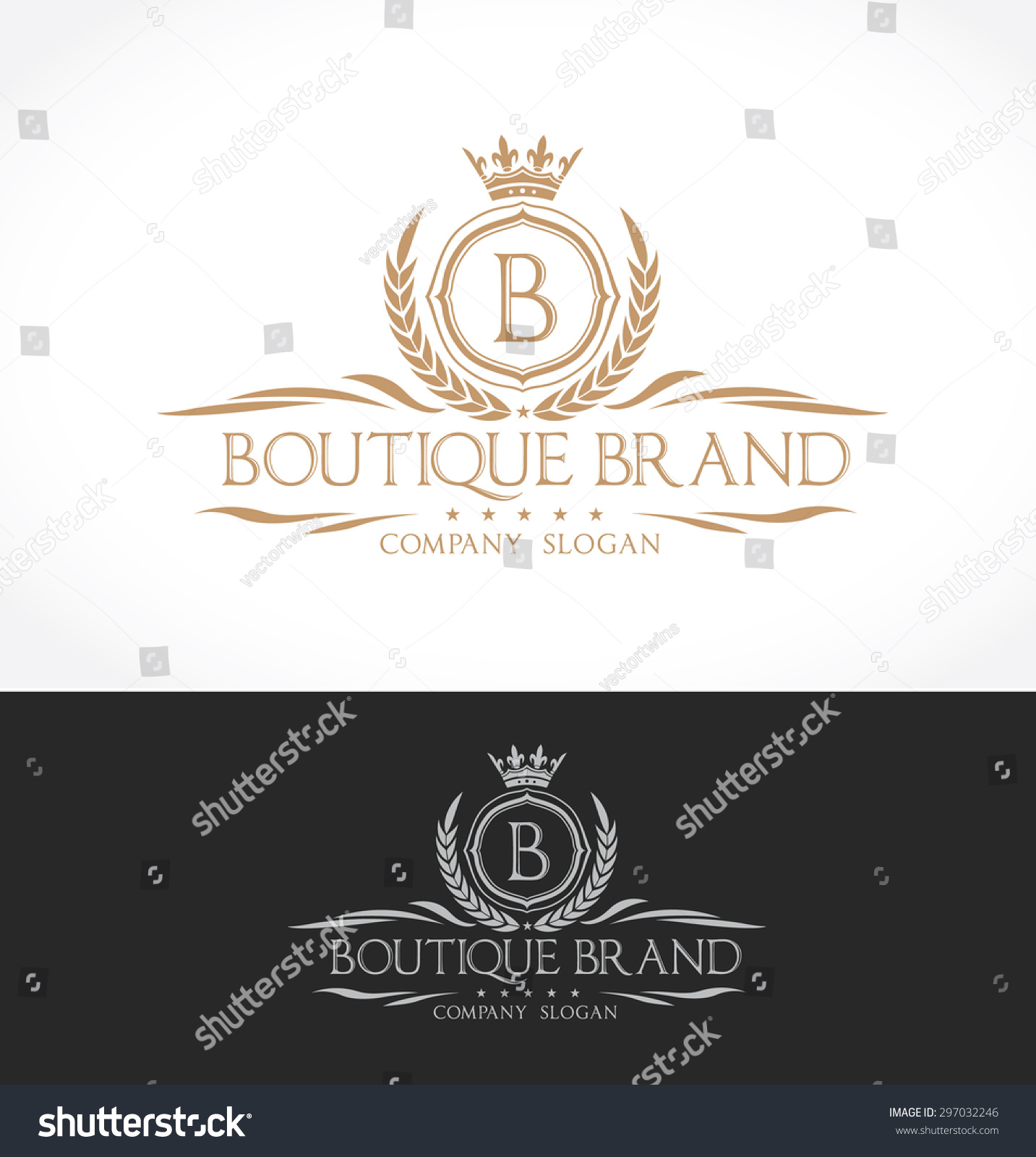 B Letter Luxury Boutique Brand Logo Stock Vector (Royalty Free ...