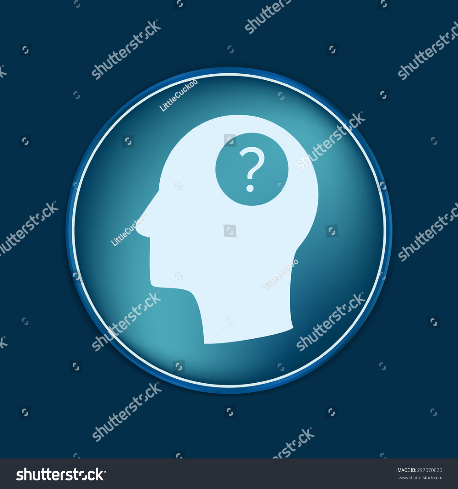 Head Question Mark Avatar Wonders Icon Stock Vector (Royalty Free