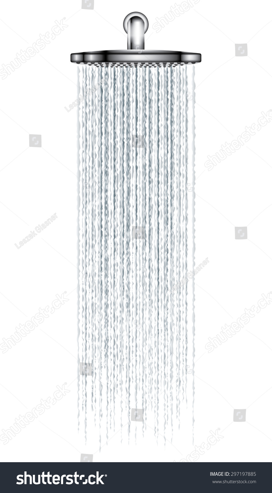 Rain Shower On White Background Vector Stock Vector (Royalty Free ...