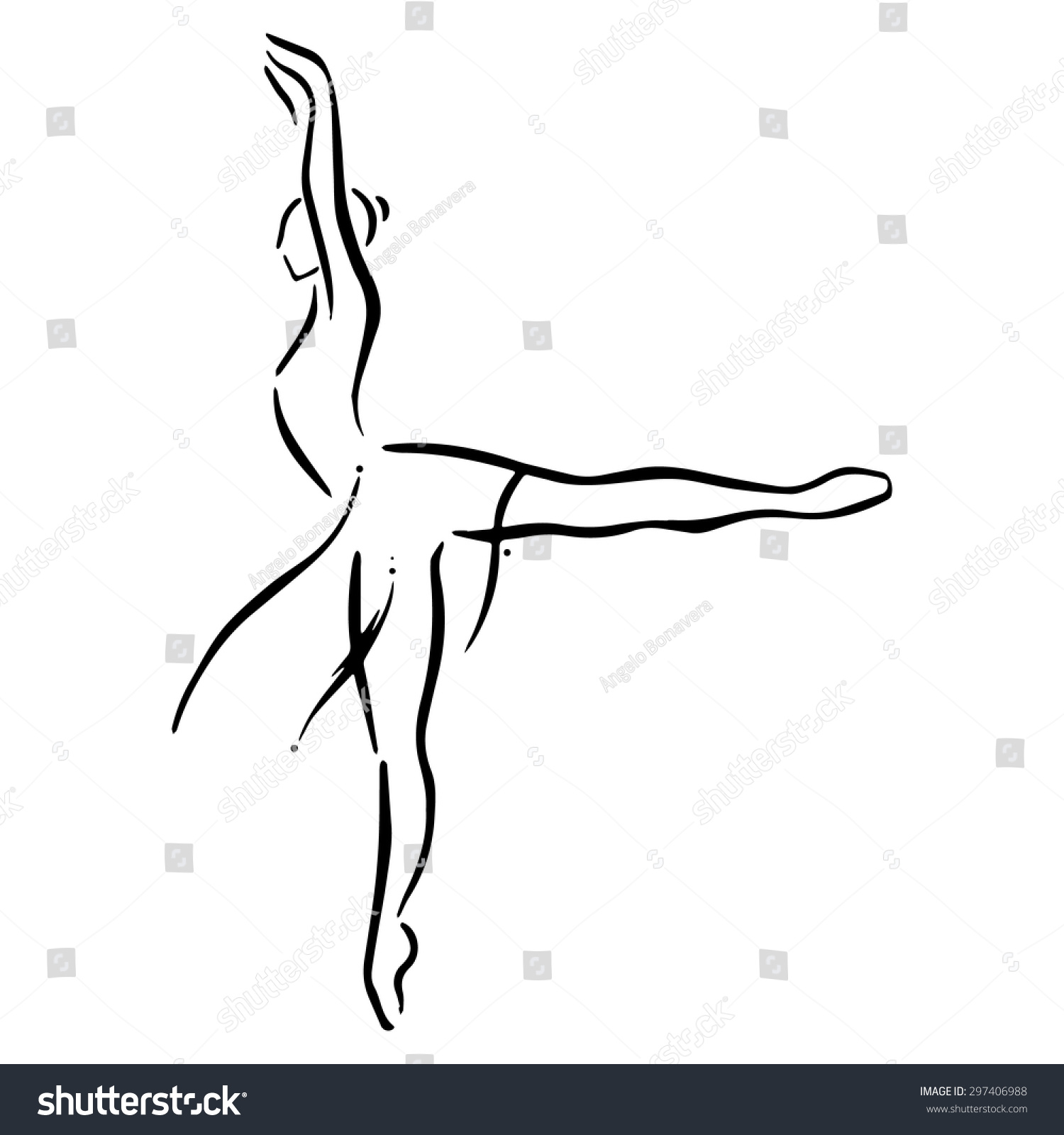 Ballet Female Stock Vector (Royalty Free) 297406988 | Shutterstock