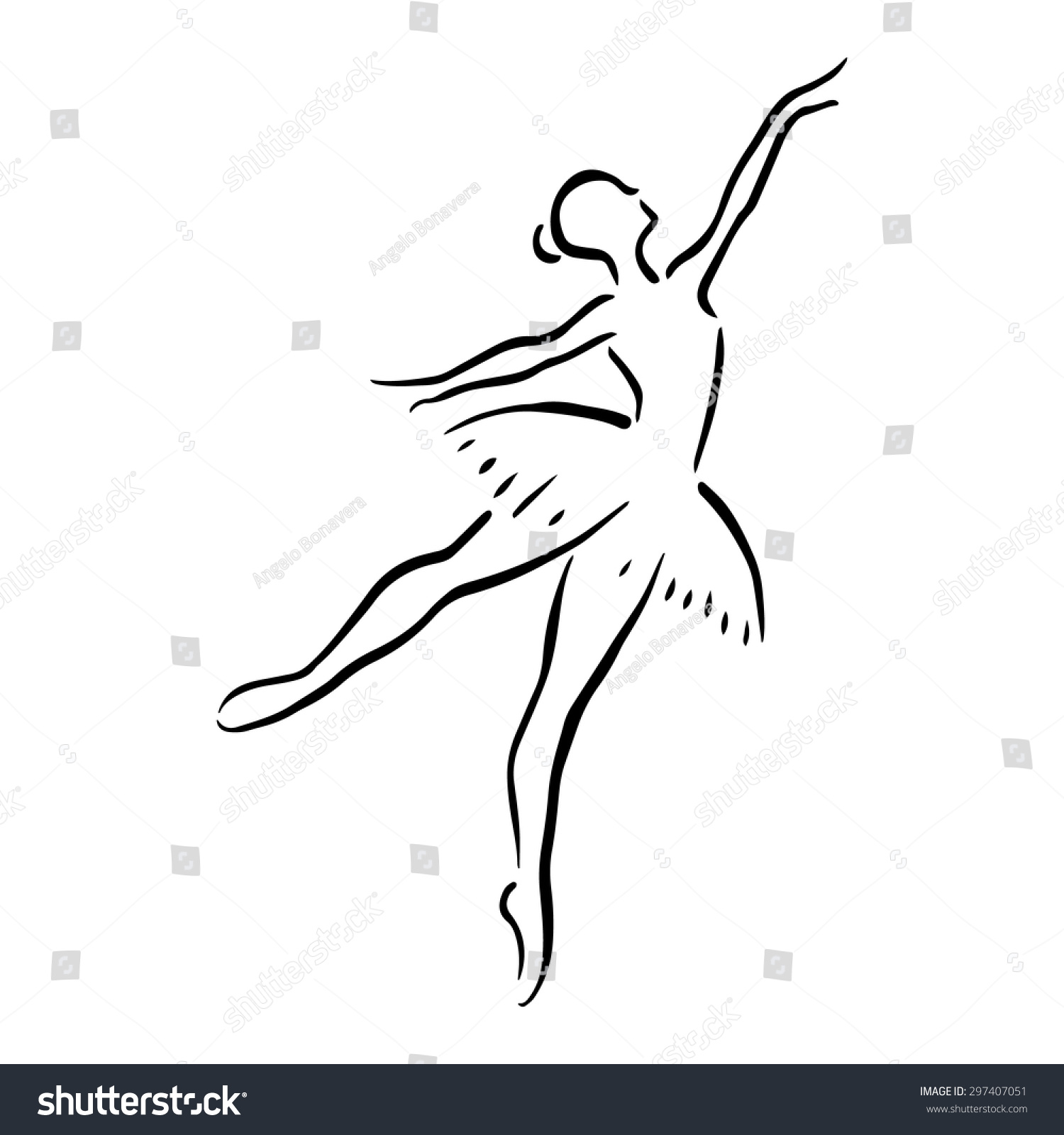 Ballet Female Stock Vector (Royalty Free) 297407051 | Shutterstock