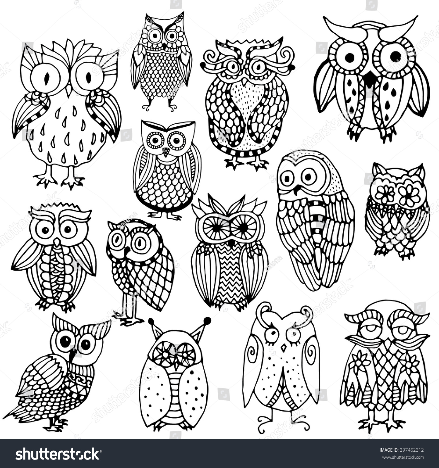 11,847 Black and white owls pattern Images, Stock Photos & Vectors ...