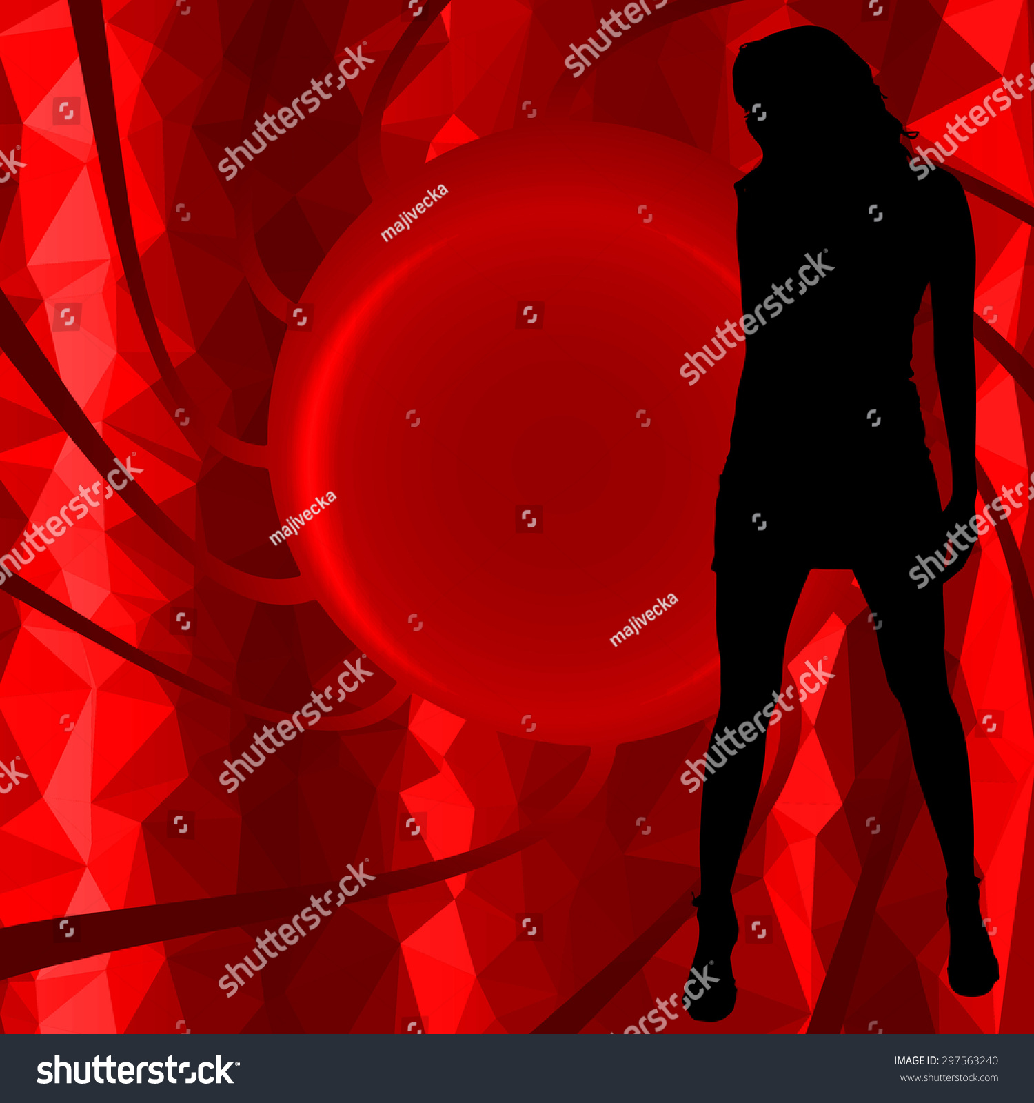 Low Poly Silhouette Sexy Girl On Stock Vector Royalty Free 297563240