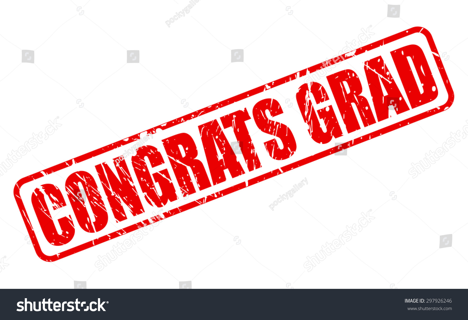 Congrats Grad Red Stamp Text On Stock Vector (Royalty Free) 297926246 ...