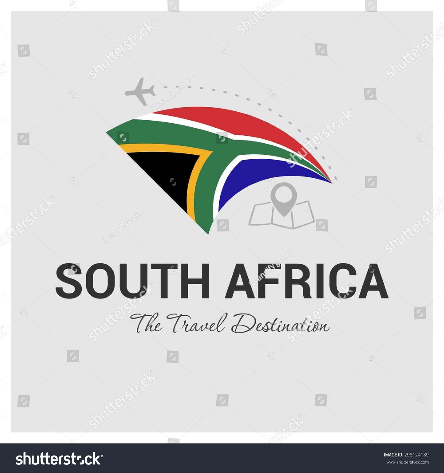 South Africa Travel Destination Logo Vector Stock Vector (Royalty Free