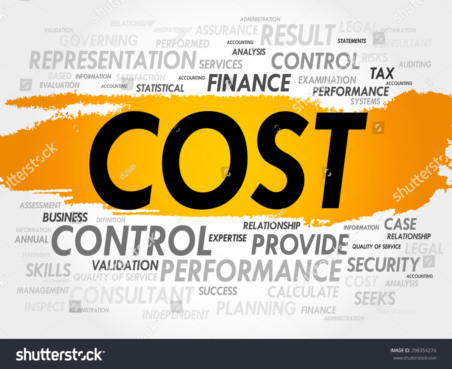 Cost Word Cloud Business Concept Stock Vector (Royalty Free) 298354274 ...