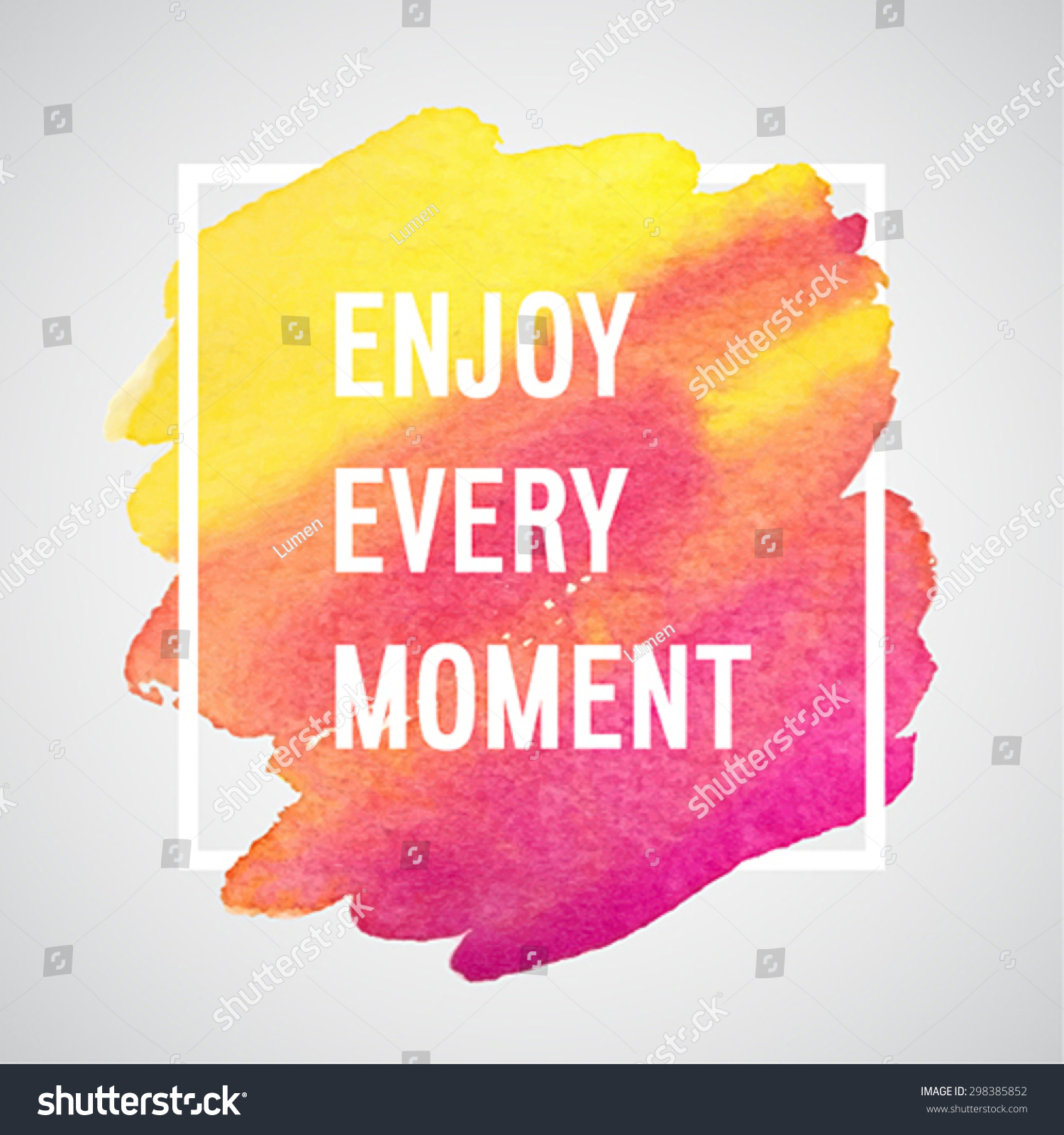 Enjoy Every Moment Motivation Poster Vector Stock Vector (Royalty Free ...