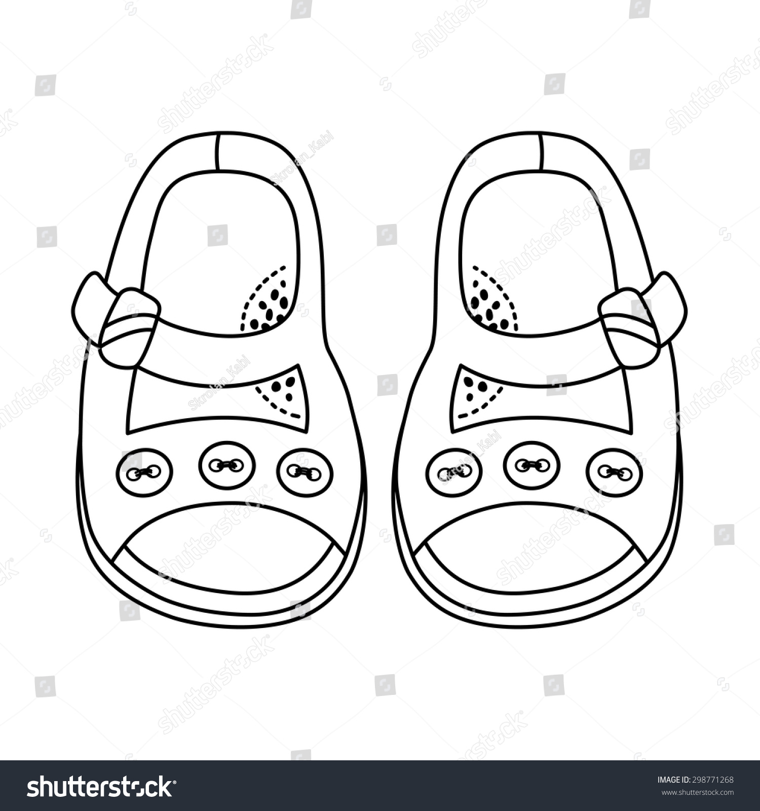 Рисунок сандалики для детей